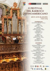  For the second consecutive year will host Cusco Baroque Festival Latinoamericano
